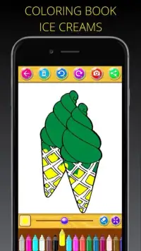 Coloring Page Ice Cream Screen Shot 0