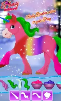 Pony Makeover & Coloring Screen Shot 0