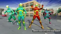 Flying Robot Superhero: Crime City Rescue Screen Shot 0