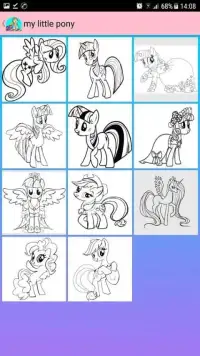 pony game : Pony coloring pages Screen Shot 2