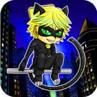 Super Hero Black Cat:Adventure Runner Ladybug