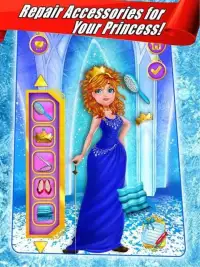 Icy Putri Salju Kastil Salon-Sihir Berdandan game Screen Shot 11