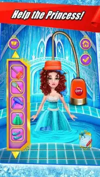 Icy Putri Salju Kastil Salon-Sihir Berdandan game Screen Shot 3