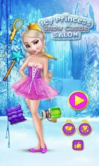 Icy Putri Salju Kastil Salon-Sihir Berdandan game Screen Shot 22