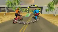 Chained Bicycle: Spider boy VS Monster super hero Screen Shot 0