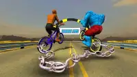 Chained Bicycle: Spider boy VS Monster super hero Screen Shot 3