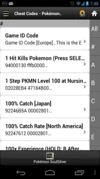 Cheat Codes Pokémon SoulSilver Screen Shot 4