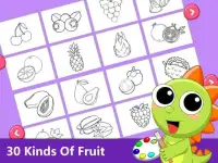 Cute Dino Draw And Learn Fruit Screen Shot 2