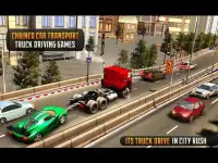 Chained Car Transport Truck Driving Games Screen Shot 5