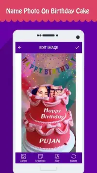 Name Photo on Birthday Cake Screen Shot 5