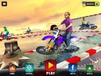 Kids Impossible Water Slide Motorbike Racing Screen Shot 3