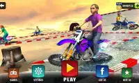 Kids Impossible Water Slide Motorbike Racing Screen Shot 11