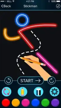 How to Draw Glow Stickman Screen Shot 5