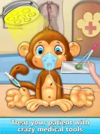 Pet Monkey Care - Baby Animal Doctor Games Screen Shot 2