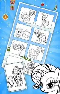 Pony Little for Coloring Book Game Screen Shot 2