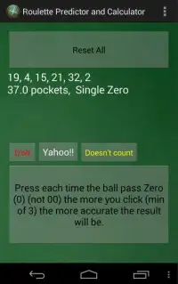 Roulette Predictor &Calculator Screen Shot 3
