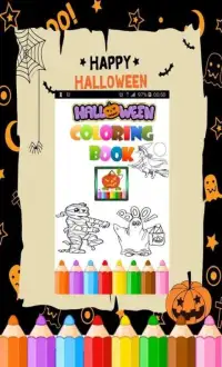 Halloween coloring pages : witches & Pumpkins Screen Shot 7