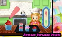 pembuat cupcake pelangi boneka - koki koki masak Screen Shot 1