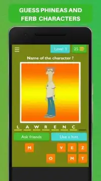 Guess Phineas And Ferb Characters Game Quiz Screen Shot 6