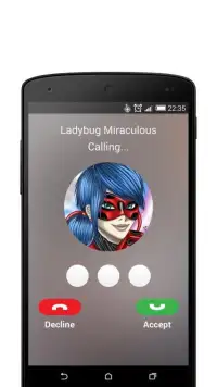 Fake Call From Miraculous Ladybug Screen Shot 2