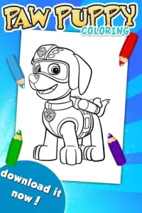 Paw Coloring Game For Puppy Screen Shot 0