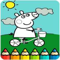 How To Color Peppa pig -coloring for kids-