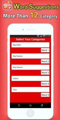 Solution For Stop Categories Word - Word Games Screen Shot 1