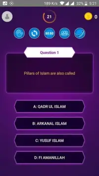 Muslim Millionaire Islamic Quiz Screen Shot 3