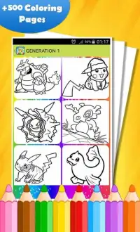 coloring of pokem world Screen Shot 2