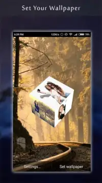 3D Photo Cube Live Wallpaper Screen Shot 0