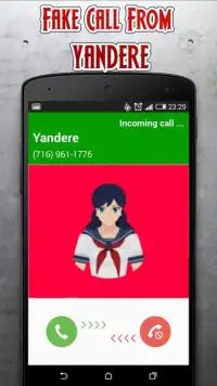 Call From Yandere High School - Fake Call Screen Shot 2