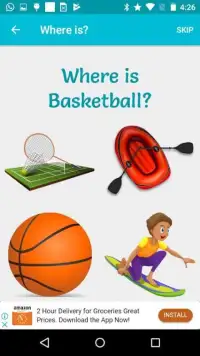 Sports - Learn, Spell, Quiz, Draw, Color and Games Screen Shot 2