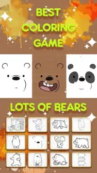 Coloring Pages For Kids : We Bare Bears Edition Screen Shot 1