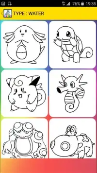 coloring game of pokemo monsters Screen Shot 3