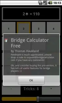 Bridge Calculator Free Screen Shot 0