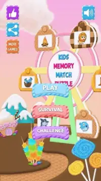 Kids Memory Match Puzzle Screen Shot 0
