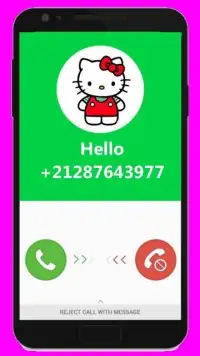 Fake Call From Hello Prank kitty Screen Shot 1