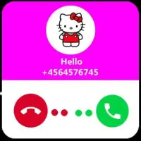 Fake Call From Hello Prank kitty Screen Shot 0
