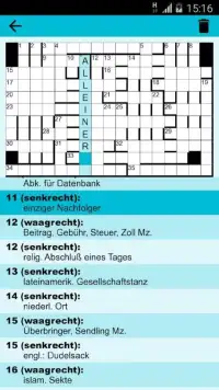Kreuzworträtsel ohne Werbung, Deutsch Screen Shot 1