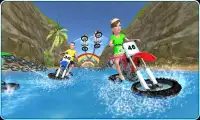 Kids Water Surfing Chained Bike Race Screen Shot 10