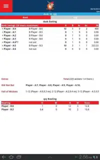 Cricket Score Pad Screen Shot 2