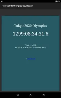 Tokyo 2020 Olimpiade Countdown Screen Shot 1