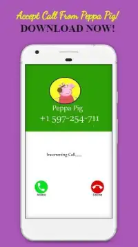 Phone Call Simulator For Pepa pig Screen Shot 2