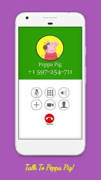 Phone Call Simulator For Pepa pig Screen Shot 1