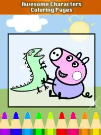 Coloring game for Peppa Piggy. Screen Shot 2