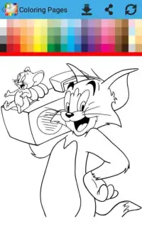 Coloring Book Tom and Mouse Screen Shot 0