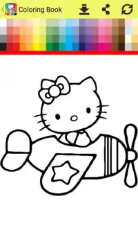 Coloring Book for Kitty Screen Shot 2