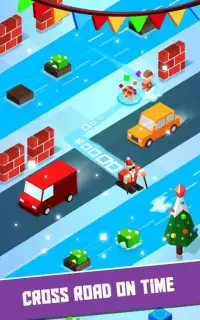 Crossing Santa - Addictive Christmas Skiing game Screen Shot 3