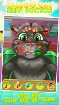 Talking Cat Skin Doctor Kids Game Screen Shot 2