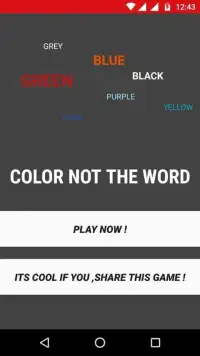 Color Not Word - Brain Puzzle and Booster Screen Shot 3